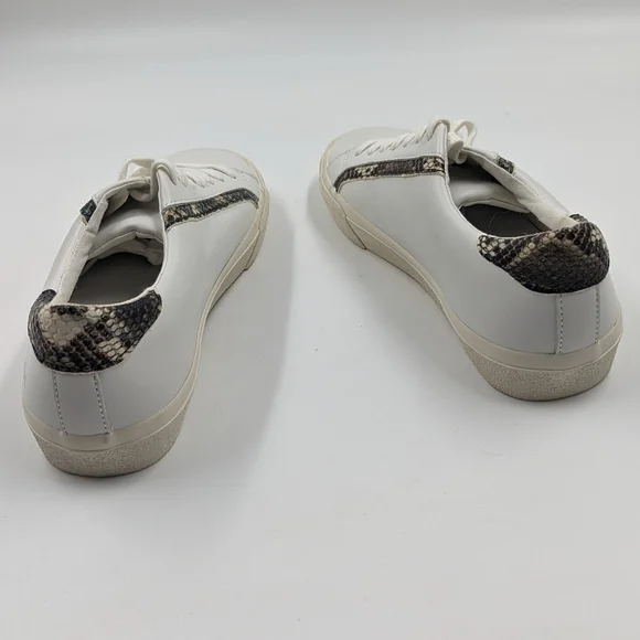 MADEWELL Sidewalk Low-Top Leather & Snake-Print Sneakers NWOB Sz 9 - Picture 9 of 14